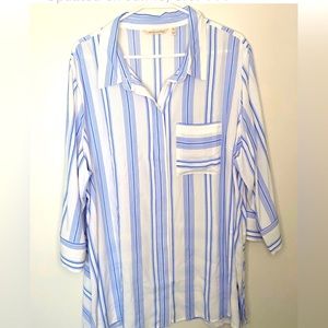 COPY - 🌊☀️Soft Surroundings Larson Stripe Tunic Shirt